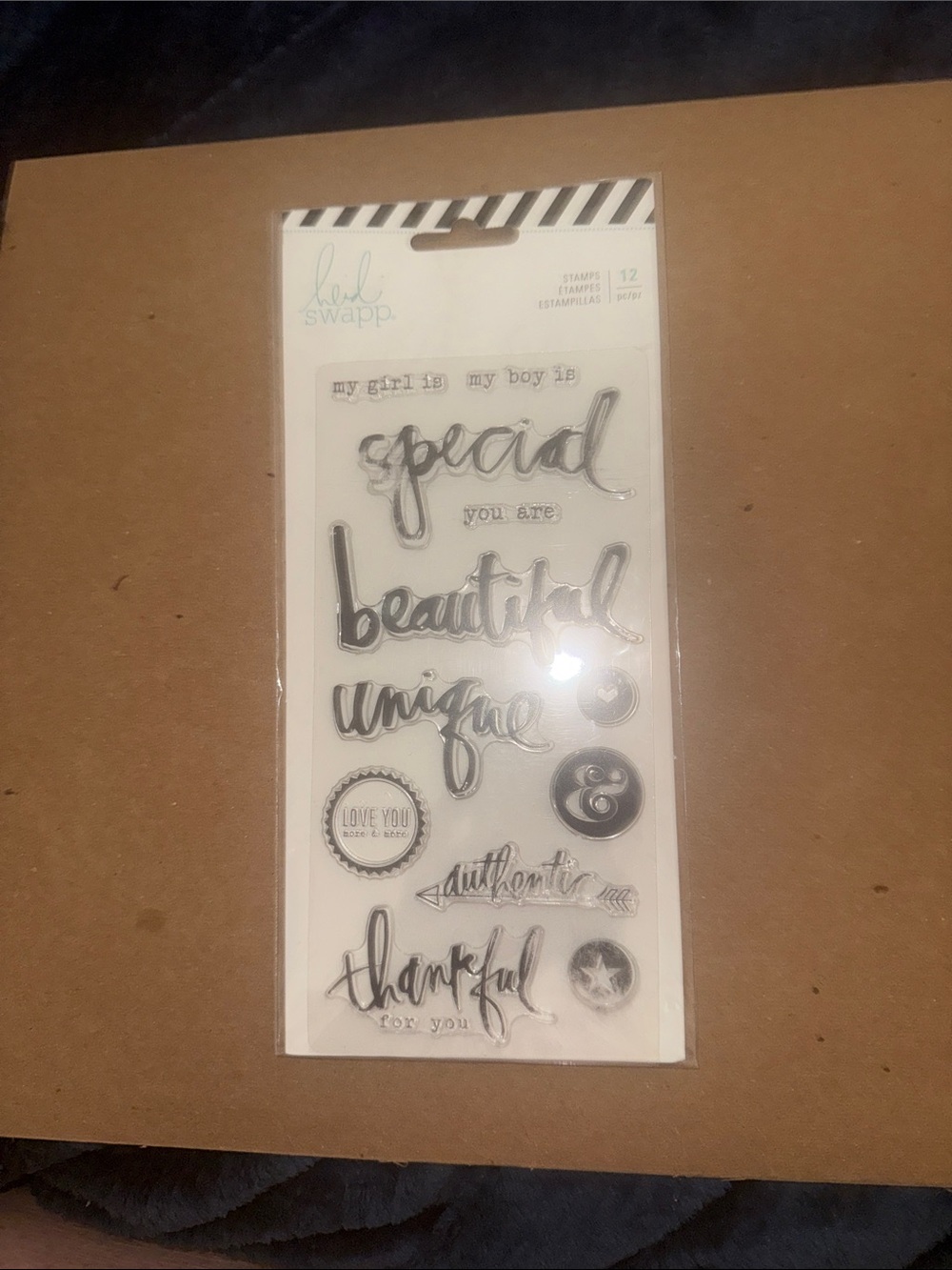 Heidi Swapp Clear Sentiment Stamps